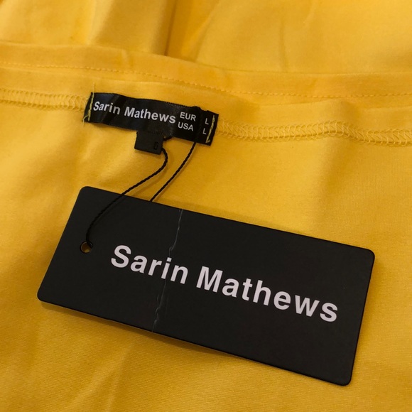 💙NEW SARIN MATHEWS YELLOW DRESS SIZE: LARGE - Picture 5 of 6